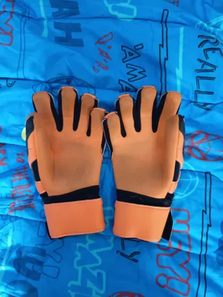 Guantes de portero Uhlsport naranja y negro