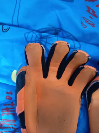 Guantes de portero Uhlsport naranja y negro