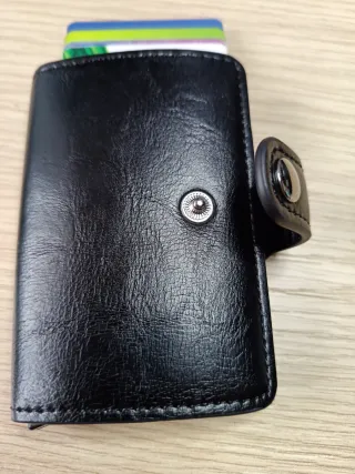 Cartera de cuero para tarjetas