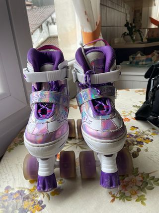 Patines 4 Ruedas Niña Morado