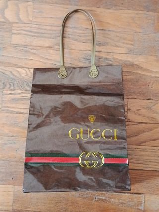 Bolso Gucci Vintage Papel Plastificado