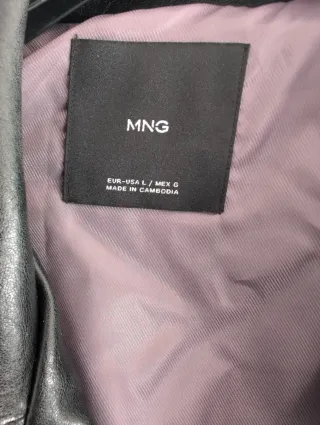 Chaqueta cuero Mango Talla L