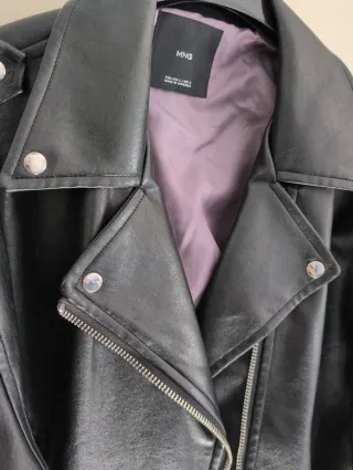 Chaqueta cuero Mango Talla L