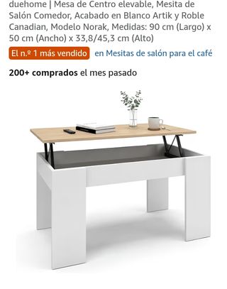 Mesa de centro elevable Duehome Norak