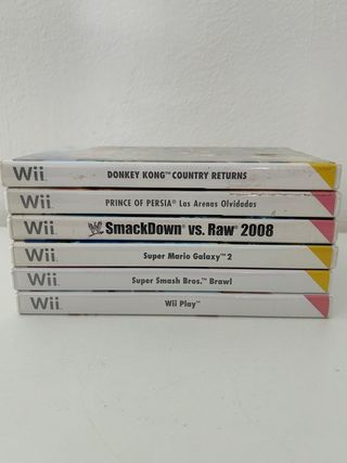 Lote 6 Juegos Wii: Smash Bros, Mario Galaxy, Donke