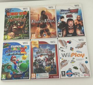 Lote 6 Juegos Wii: Smash Bros, Mario Galaxy, Donke