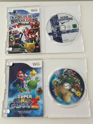 Lote 6 Juegos Wii: Smash Bros, Mario Galaxy, Donke