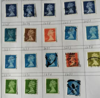 Inglaterra 579 sellos Isabel II Machin series