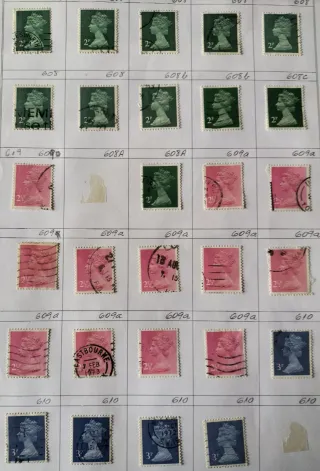 Inglaterra 579 sellos Isabel II Machin series