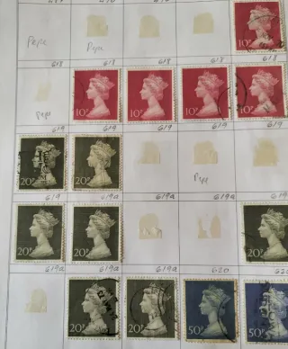 Inglaterra 579 sellos Isabel II Machin series