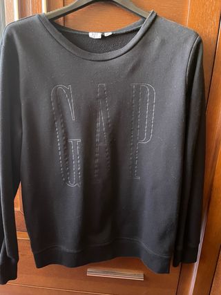 Sudadera GAP Negra Logo Estampado