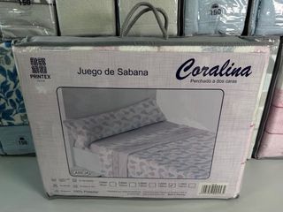 Juego Sábanas Coralina Cama 150cm