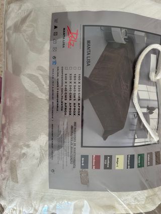 Manta lisa beige 220x240 cm