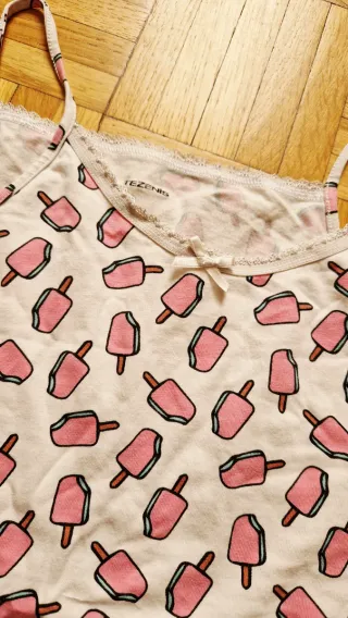 2 canottiere bambina stampe stelle e ghiaccioli