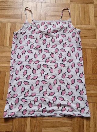 2 canottiere bambina stampe stelle e ghiaccioli