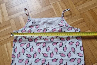 2 canottiere bambina stampe stelle e ghiaccioli