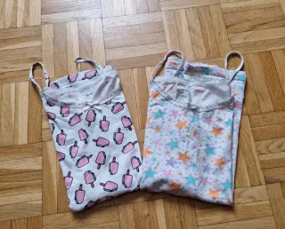 2 canottiere bambina stampe stelle e ghiaccioli