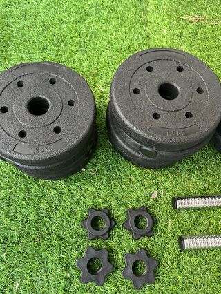 Banco de pesas y mancuernas