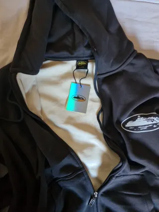 Sudadera Corteiz Zip Hoodie Negra