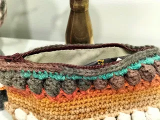 Cartera de crochet hecho a mano