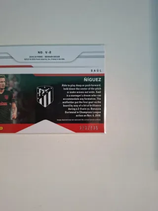 Carta de Futbol Saúl Ñíguez Panini Obsidian