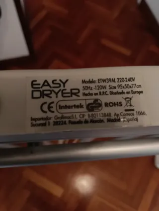 Tendal calefactable plegable