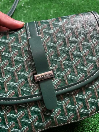 Bolso bandolera estampado verde y marrón