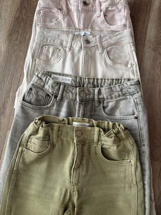Pantalones Cargo Zara Colores Pastel