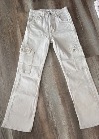 Pantalones Cargo Zara Colores Pastel