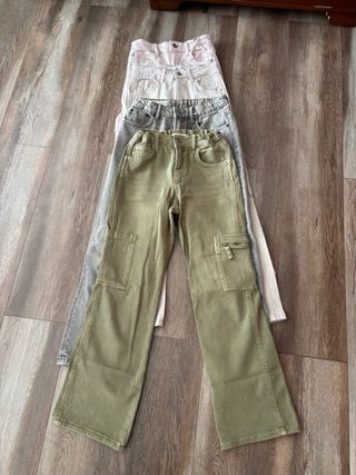 Pantalones Cargo Zara Colores Pastel