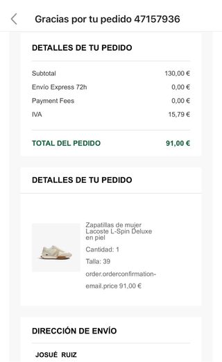 Zapatillas Lacoste Mujer NUEVAS Talla 39