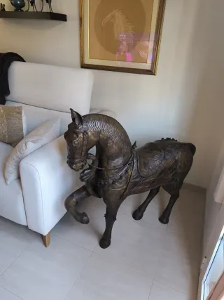 Figura de Caballo Antigua Bronce Decoración