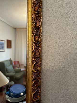 Espejo labrado Dorado Retro