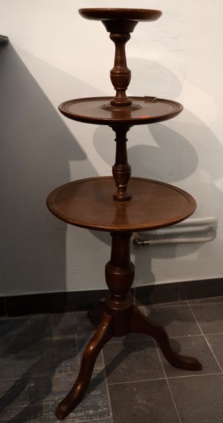 Alzatina mogano 3 piani fine '800