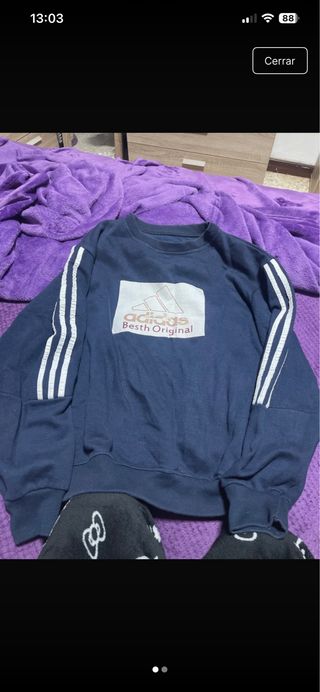 Sudadera Adidas Vintage Azul