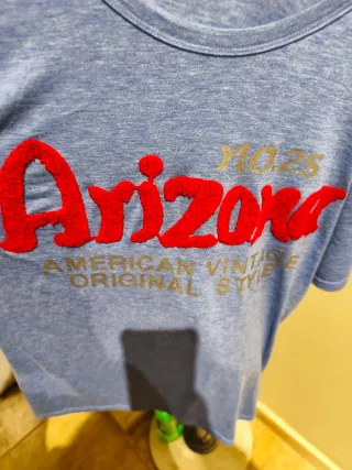 Camiseta Arizona Manga Corta Azul Talla XL.