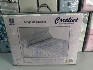 Juego Sábanas Coralina Cama 150cm