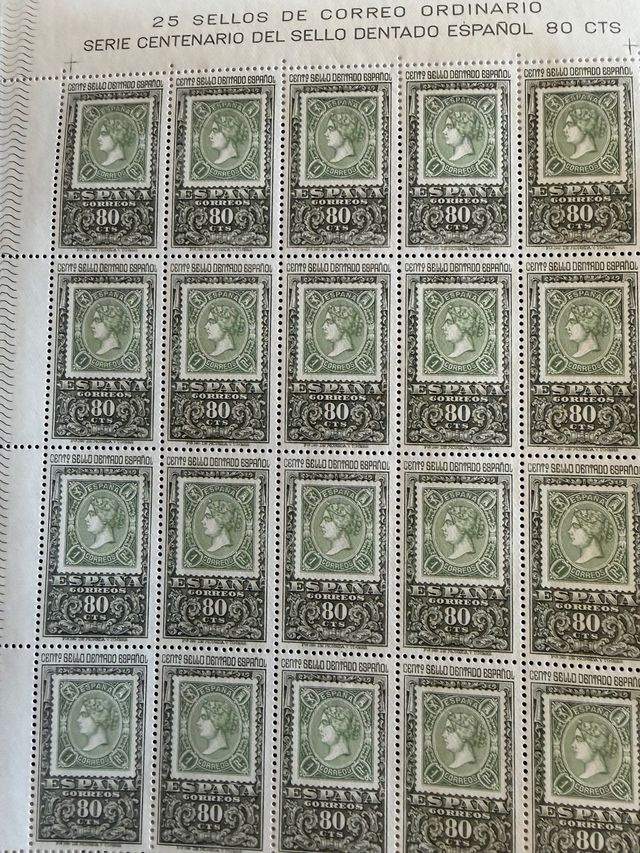 Lote de pliegosde sellos  España