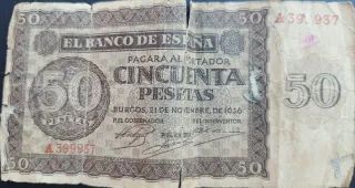 Billetes 50 Pesetas Banco de España Originales