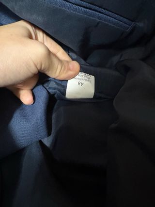 Chaqueta de traje azul para hombre