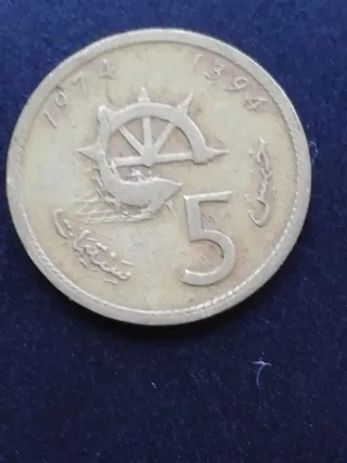 Moneda 5 santimat 1974 1394