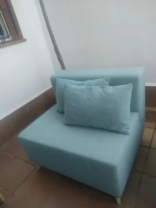 Conjunto Sofá y Sillones Azul