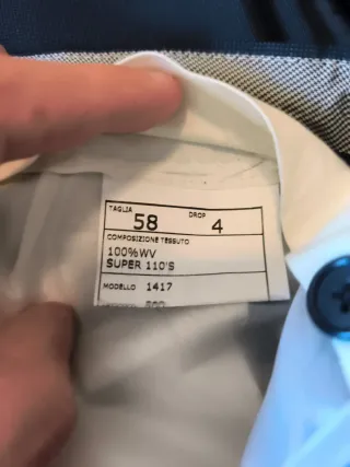 Traje de chaqueta blu (made in Italy), talla 58