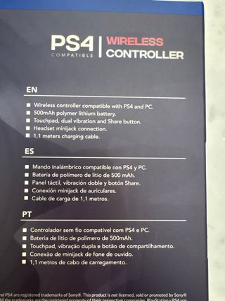 Mando Raptor PS4 Inalámbrico Blanco