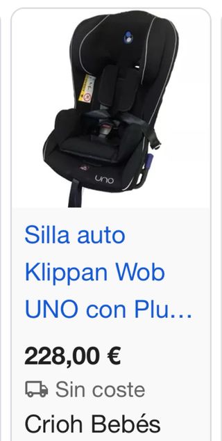 Silla coche bebé contramarcha Wob Uno