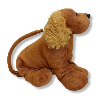 PELUCHE BOLSO/ESTUCHE perro marrón con accesorios