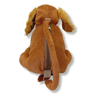 PELUCHE BOLSO/ESTUCHE perro marrón con accesorios