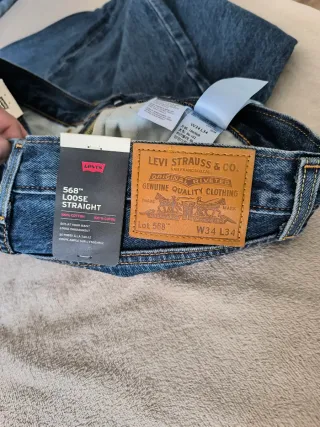 Pantalón Levi's 568 Loose Straight W34 L34 nuevos