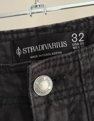 Pantalón Cargo Stradivarius Negro Talla XS
