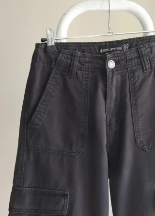 Pantalón Cargo Stradivarius Negro Talla XS